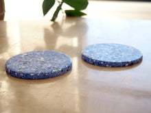 Load image into Gallery viewer, TERRAZZO COASTERS Blue Black White
